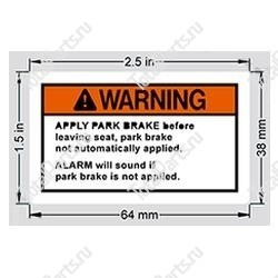 HYSTER 800137301 ЭТИКЕТКА