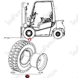 JUNGHEINRICH (AMEISE) 52040292 КОЛЕСО СУПЕРЭЛАСТИК В СБОРЕ