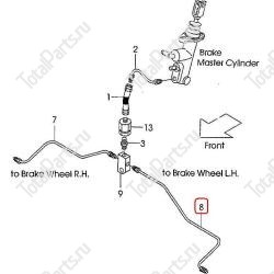 TVH 7970437 ТРУБКА ТОРМОЗНАЯ ЛЕВАЯ