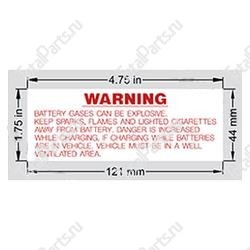 TAYLOR TA9431300 НАКЛЕЙКА С ПРЕДУПРЕЖДЕНИЕМ О БАТАРЕЕ