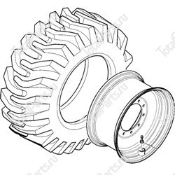 KOMATSU 42N3011750 ДИСК ПОД ШИНУ 16.9x28