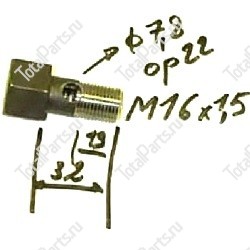 TCM Z8971456120 ПЕРЕПУСКНОЙ ШТУЦЕР